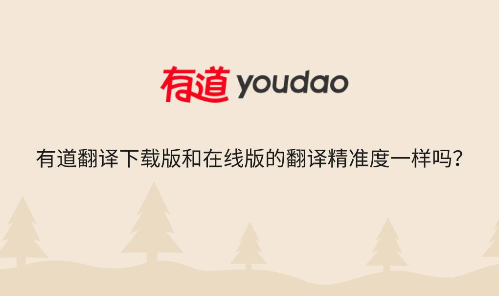 有道翻译下载版和在线版的翻译精准度一样吗？