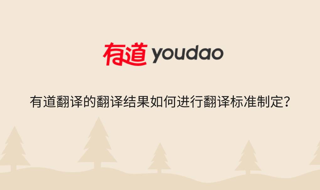 有道翻译的翻译结果如何进行翻译标准制定？