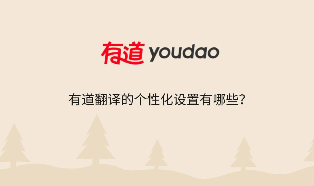 有道翻译的个性化设置有哪些？