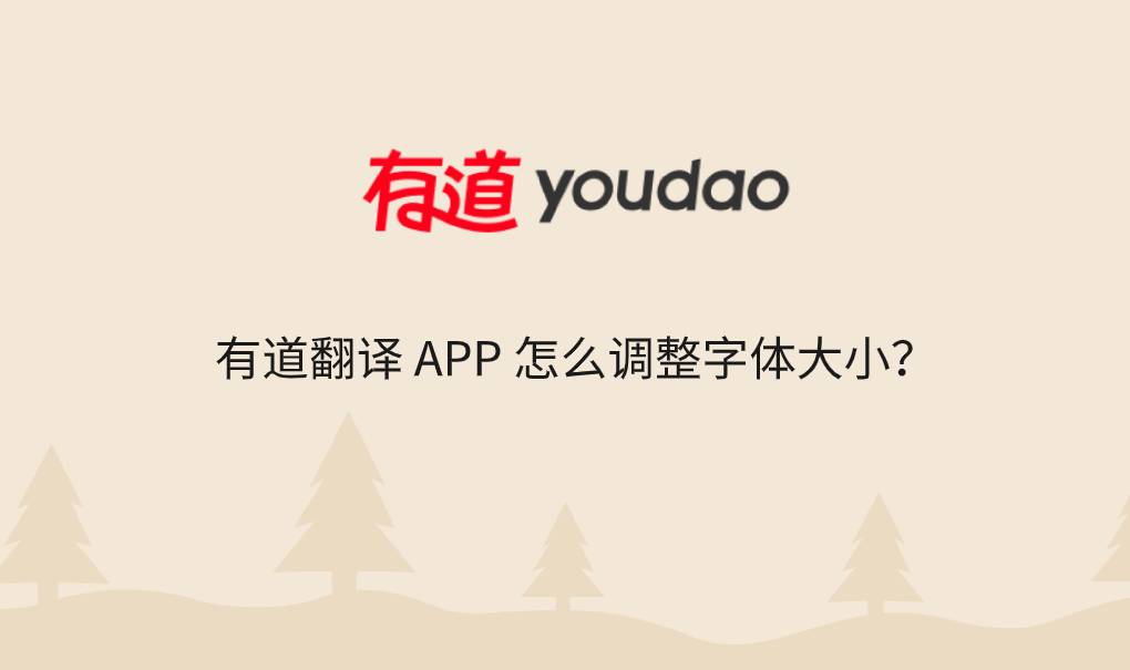 有道翻译 APP 怎么调整字体大小？
